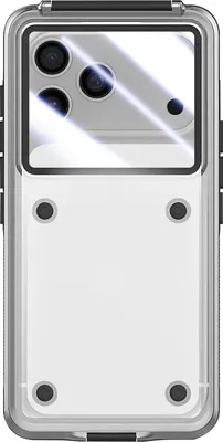 Image de Avizar, étui étanche pour iPhone 17 Pro Max IP68 (30 m) avec lanière, noir transparent