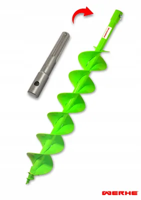 Zdjęcie produktu dla Świder do gleby 120 mm H podwójna spirala + adapter SDS Max - zestaw do wiercenia otworów pod słupy i fundamenty