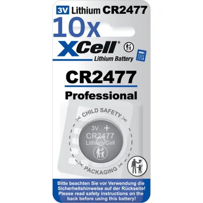 Obrázek produktu pro 10x knoflíkový lithiový článek XCell CR2477 1 blistr 3V/950mAh