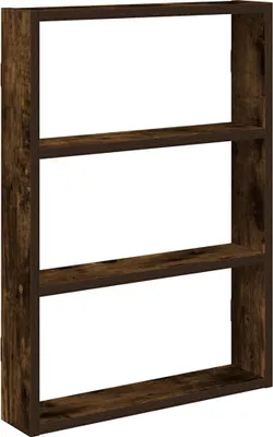Obrázek produktu pro vidaXL Nástěnná police z kouřového dubu 43x9x60 cm Materiál na bázi dřeva