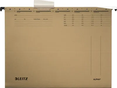 Zdjęcie produktu dla 25x LEITZ 1915-00-00 ALPHA Hängemappe A4 seitlich offen natron