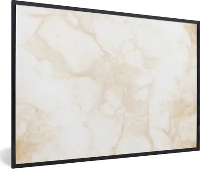 Produktbild von MuchoWow® MuchoWow® Gerahmtes Poster Marmor - Weiß - Gold - Luxus 90x60 cm - Poster mit zchwarzem Bilderrahmen - Fotorahmen - Foto-Plakat
