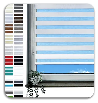 Produktbild von Klemmfix-Doppelrollo ohne Bohren für Fenster und Tür (Weiß - 125 x 130 cm - BxH)