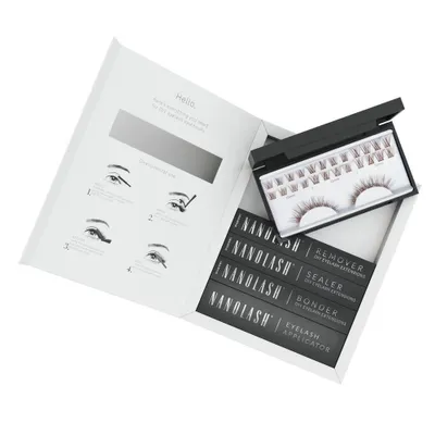 Image de Starter kit pour extensions de cils marron en grappe à appliquer soi-même à la maison Nanolash CLASSY