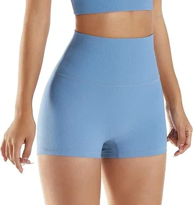 Produktbild von Elastische Yoga Leggings mit hohem Bund und Bauchkontrolle dunkelblau
