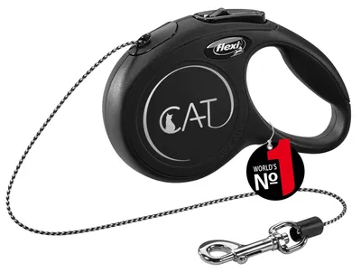 Produktbild von flexi® CAT Roll-Leine für Katzen, 3m Seil, schwarz