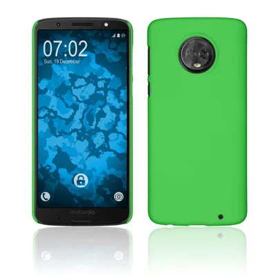 Produktbild von PhoneNatic Case kompatibel mit Lenovo Moto G6 Plus - Hülle grün gummiert Hard-case Cover