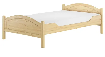 Produktbild von Breites Einzelbett 120x200 Kiefer Massivholz Landhausstil V-60.30-12Rollrost und Matratze inkl.