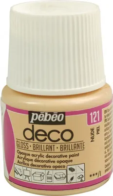 Produktbild von Glänzende opak Acrylfarbe - Nude - 45 ml