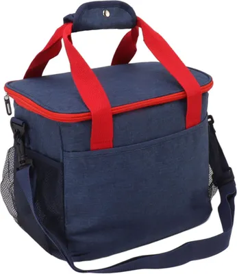 Zdjęcie produktu dla Large Lunch Bag Thickening Waterproof Heat Insulation Leakproof Freezable Cooler Bag with Shoulder Strap for Office Work Navy Blue