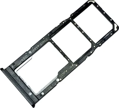 Produktbild von Dual Simkartenhalter und micro-SD Cad Fach für Samsung Galaxy A12, Original Ersatzteil, Schwarz