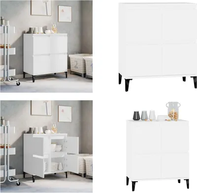 Obrázok produktu pre vidaXL Príborník biely 60x35x70 cm Materiál na báze dreva - Príborník - Skriňa - Úložná skriňa