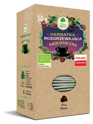 HERBATKA ROZGRZEWAJĄCA BIO (25 x 2 g) 50 g - DARY NATURY