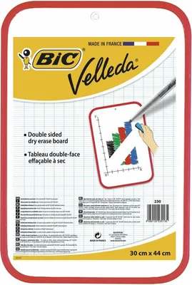 Zdjęcie produktu dla Tablica BIC Velleda, 2-stronna, wymiary: 300 x 440 mm
