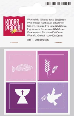Produktbild von KNORR PRANDELL 218306485 Wachsbild Glaube 60 x 60 mm rosa
