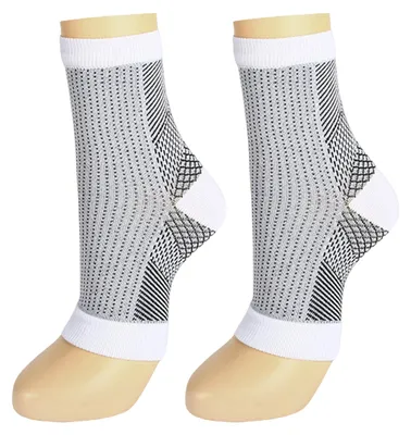 Produktbild von 1 Paar Socken gegen Plantarfasziitis, Achillessehnenentzündung, Knöchelbandage, rutschfest, feuchtigkeitsableitend, Zehenlos, Kompressionsstrümpfe für Damen und Herren