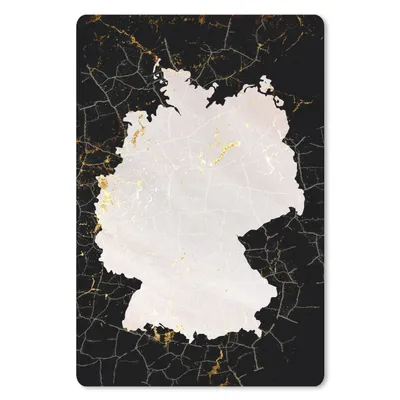 Produktbild von MuchoWow® Mauspad Mousepad Karte - Deutschland - Gold 18x27 cm - Mousepads - Maus Mat - Pad - Mausunterlage
