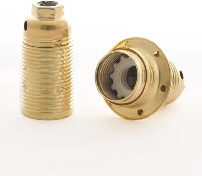 Productafbeelding van Metalen E14 Lampfitting met Serravo en Ghiere - Verpakking van 2 Stuks