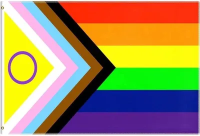 Image de Drapeau arc-en-ciel LGBT de Jumada : 150 x 90 cm - Intersexe