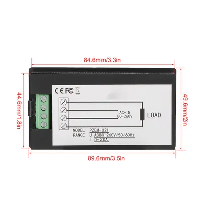 Productafbeelding van Spanningsmeter, wisselstroomvoltmeter, vermogensmeter, stroommeter, digitale LCD-voltmeter, energiemeter