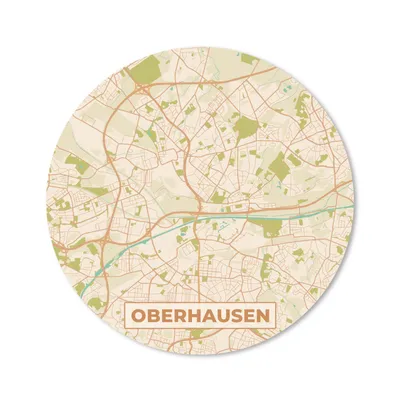 Produktbild von MuchoWow® Mauspad Mousepad Vintage - Karte - Stadtplan - Oberhausen - Karte 40x40 cm - Mousepads - Maus Mat - Pad - Mausunterlage - Schreibtisch Accessoires
