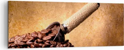 Produktbild von Bild auf Leinwand - Leinwandbild - Kaffee Getreide geröstet - 140x50cm - Wand Bild - Wanddeko - Leinwanddruck - Bilder - Kunstdruck - Wanddekoration - Leinwand bilder - Wandkunst - AB140x50-2536