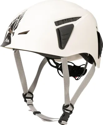 Shell.Don PARK Hartschalenhelm von Austri Alpin; Kletterhelm in Weiß mit verstellbaren Riemen.