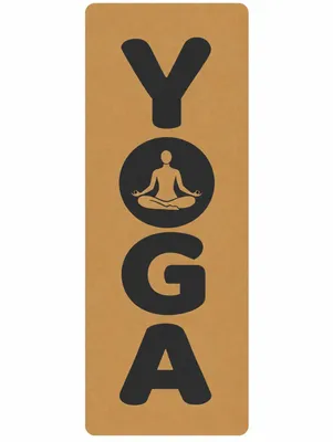 Produktbild von Korkmatte 61x183 cm mit Aufdruck YOGA SIGN für Yoga, Fitness und Pilates