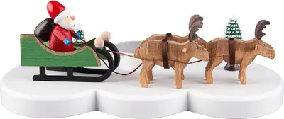 Immagine prodotto di Candeliere Babbo Natale con renna colorata dimensioni 20 cm NUOVO