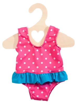 Immagine prodotto di Costume da bagno per bambola rosa, a pois, 35 - 45 cm, 5 pezzi