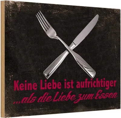 Produktbild von vianmo Holzschild 20x30 cm keine Liebe aufrichtiger als Dekoration