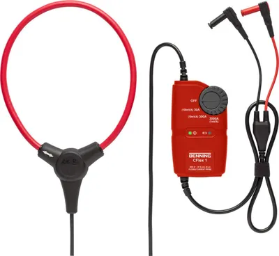Produktbild von BENNING Stromwandler 0,3 - 3000 Ampere flexible Messschleife inkl. Tasche/Batterien