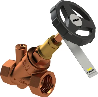 Produktbild von Kemper WESER Freistrom-Absperrventil RG, mit Entleerstopfen G1/4, IG DN50, 1 Stk.