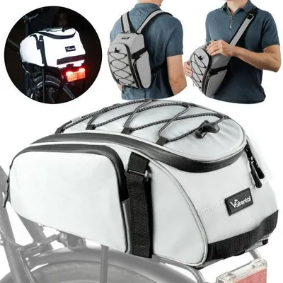 Produktbild von Valkental® TrunkBag 3in1 Fahrradtasche für Gepäckträger - 10L - reflective