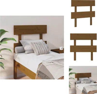 Produktbild von vidaXL Kopfteil Honigbraun 103,5x3x81 cm Massivholz Kiefer -  Kopf- & Fußenden
