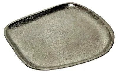 Produktbild von Dekoteller aus Metall in Silber, Dekoschale 20 x 18 cm