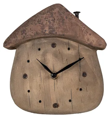 Productafbeelding van Clayre & Eef Tafelklok, 18x5x19 cm, bruin, hout