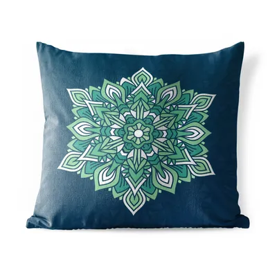 Obrázek produktu pro MuchoWow® Vnější polštář - Mandala abstraktní zelená -40x40 cm- Odolnost proti povětrnostním vlivům - polštář do obývacího pokoje