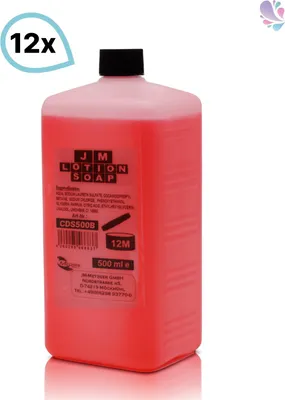 Produktbild von Seife, Pflegeseife, Qualitätsseife, Lotion Soap SET, Hautwaschlotion Flüssigseife, Flaschen 12 x 500 ml