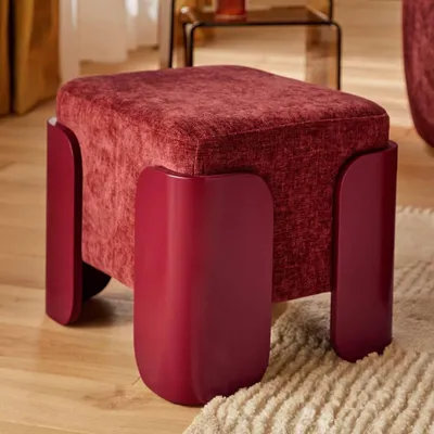 Productafbeelding van Eazy Living Pouf Lorette, kleur Bordeaux