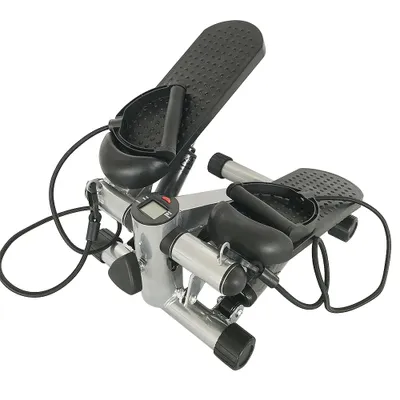 Image de Stepper Mini stepper avec écran LCD home trainer à pédales pour la musculation noir gris