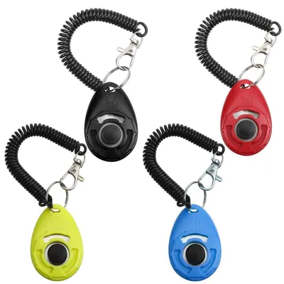 Produktbild von 4 Stück Hunde Clicker mit Handschlaufe und großem Knopf