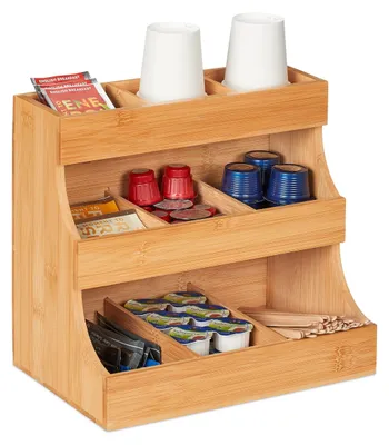Immagine prodotto di Omgoods - Organizzatore per caffè con 9 scomparti, realizzato in bambù