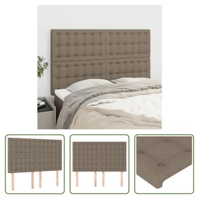 Produktbild von The Living Store Kopfteile 4 Stk. Taupe 72x5x78/88 cm Stoff