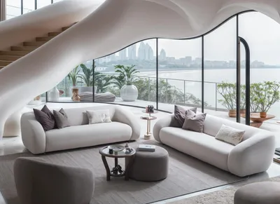 Immagine prodotto di Set soggiorno moderno 2 divani imbottiti  pouf, poltrona