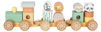 Produktbild von EliNeli Holzeisenbahn mit Zootierblöcken