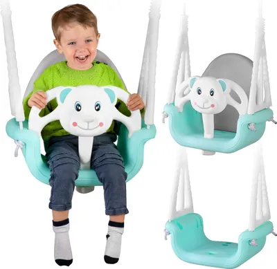 Obrázek produktu pro Houpačka Ricokids 3v1 Medvídek, tyrkysová