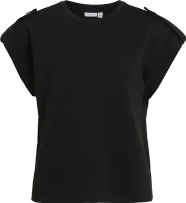 Produktbild von VILA T-Shirt mit Schulterknöpfen und Rundhalsausschnitt Größe: M