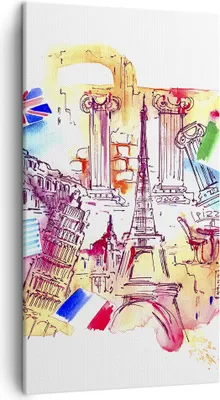 Produktbild von Bild auf Leinwand - Leinwandbild - Reisen Europa Geschichte Schloss - 45x80cm - Wand Bild - Wanddeko - Leinwanddruck - Bilder - Kunstdruck - Wanddekoration - Leinwand bilder - Wandkunst - PA45x80-3045