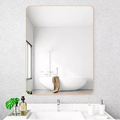 Image de Miroir mural rectangulaire de 70 x 90 cm, idéal pour différents espaces